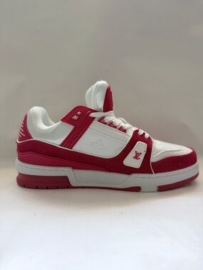 Louis Vuitton White & Red Court Style Sneaker